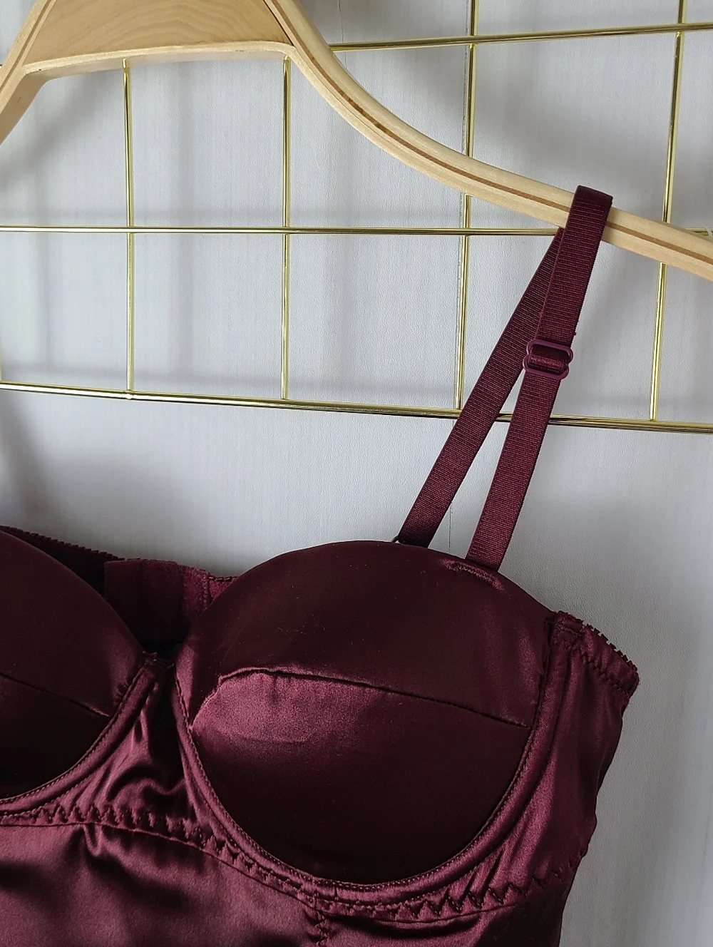 Victoria's Secret Sexy Little Things Burgundy Satin Whimsigoth Y2K Corset